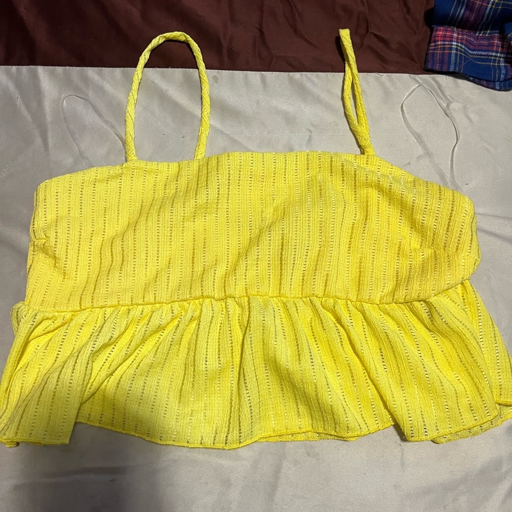 Yellow cropped top